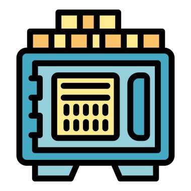 Bu modern kasa parayı ve belgeleri şifreli bir kilitle koruyor.