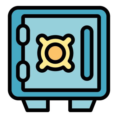 Bu, değerli eşyaları ve parayı saklamak için kullanılan mavi metal bir kasa.