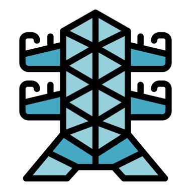 Elektrik kulesi elektrik hatlarından elektrik dağıtıyor, modern toplum için temel altyapı.