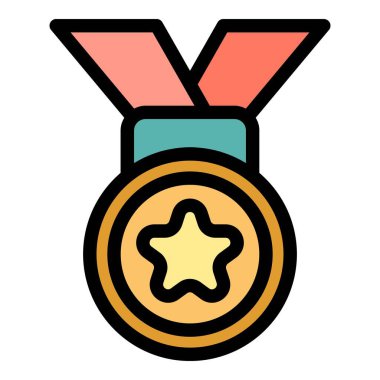 Kırmızı kurdeleli altın madalya bir yarışma veya yarışmada zafer ve başarıyı temsil ediyor.