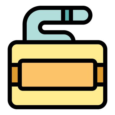 Sarı kıvrımlı taşın üzerinde mavi bir kulp var, sıradaki oyuncular için hazır.