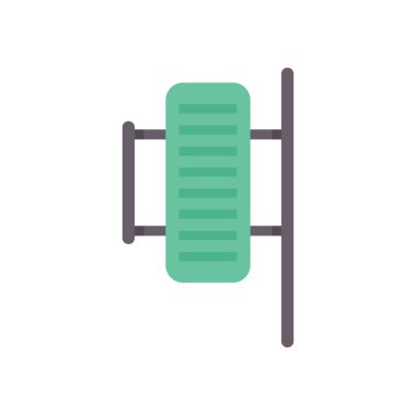 Yeşil havlu metal havlu askısında asılı.