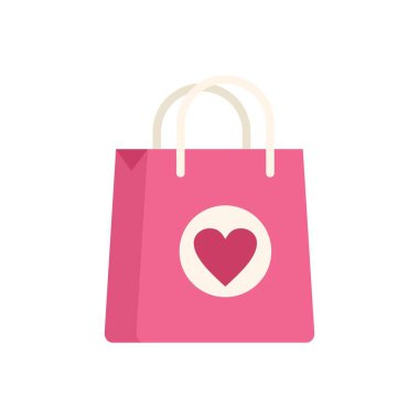 Bu pembe alışveriş çantası, sevgililer günü için mükemmel bir kalp sembolü olan aşkı gösteriyor.