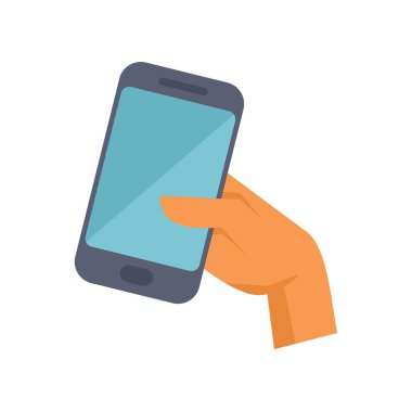 İnsan eli boş ekranlı modern bir cep telefonu tutuyor.