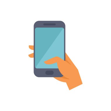 El, boş ekranlı akıllı bir telefon tutuyor. Mobil uygulama reklamı için mükemmel.