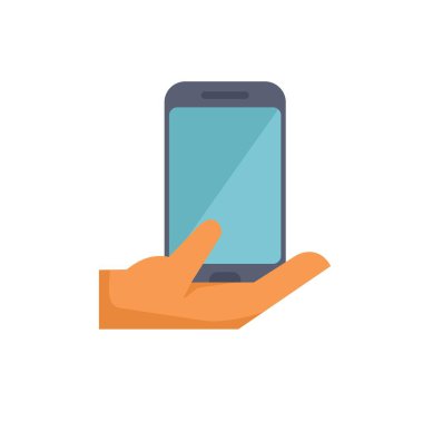 Hand boş ekranlı akıllı telefonu tutuyor, yeni bir uygulama ya da mobil web sitesini göstermek için mükemmel.