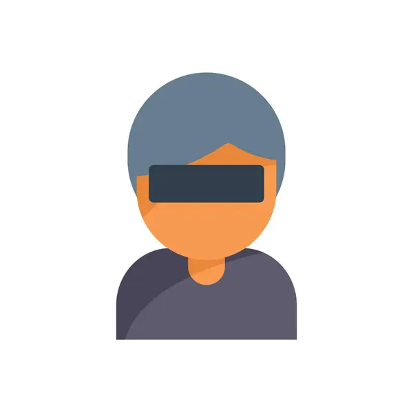 stock vector Illustration of a man wearing a blindfold over his eyes, symbolizing a lack of vision or awareness