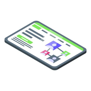 Bağlantılı insan simgeleri ile bağlantılı pazarlama ağını gösteren Isome akıllı telefonu bir bağlantı ağını temsil ediyor