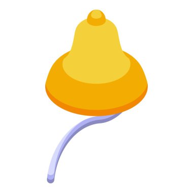 İzometrik görünümde önemli bir olayı duyuran altın çan çalıyor