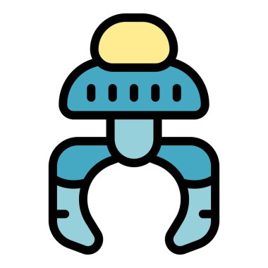 Robot pençesi elinde bir ampul tutuyor, teknolojideki yeniliği ve yaratıcılığı temsil ediyor