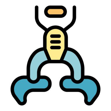 Pençe yakalama objesine sahip gelecekçi robot kolu, endüstriyel üretim için modern robotik ekipman