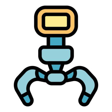 Endüstriyel robot kolu ana hatları doldurulmuş nesne simgesi alıyor