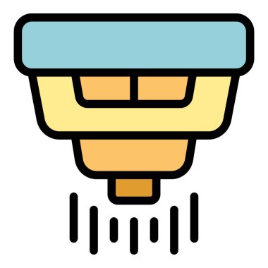 Duman dedektörü algılayıcı simgesi ile duman algılıyor