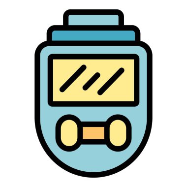 Bu akıllı saat simgesi bir fitness uygulamasını temsil eden bir dambıl simgesi gösteriyor