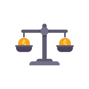 Finansal eşitlik kavramını temsil eden iki altın sikke tartısı