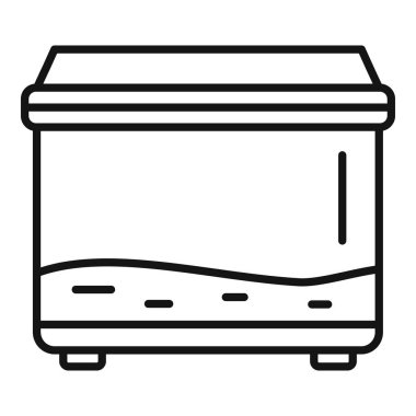 Bir fritözün çizgili sanat simgesi, yemek pişirme kavramlarını temsil etmek için mükemmel.