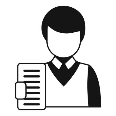 İş adamı, potansiyel bir iş raporu veya sözleşme için elinde bir belge tutuyor