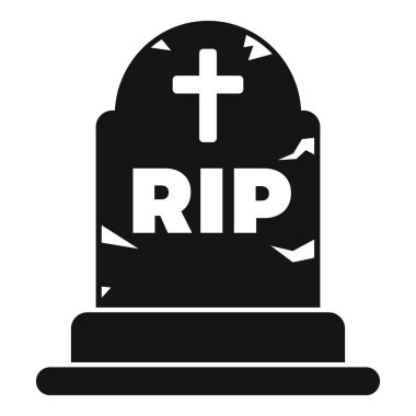 Yırtık ve haçlı eski bir mezar taşı ölümü ve yaşamı gösteriyor.