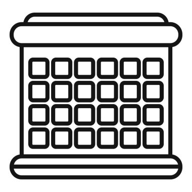 Araba hava filtresinin basit vektör simgesi Onarım, bakım ve yenileme için kullanılır