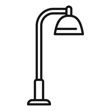 Çevreyi aydınlatan sokak lambasının basit vektörü