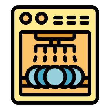 Bu simge bulaşık makinesini temsil ediyor, bulaşık yıkama işlemini vurguluyor.