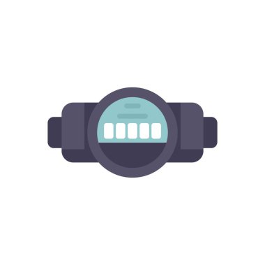 Su tüketimini ölçen su sayacı, düz stil resimleme