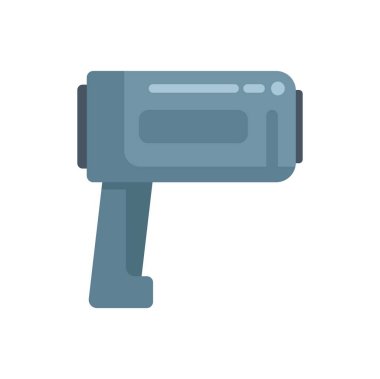 El bilgisayarı beyaz arkaplanda izole edildi, trafik güvenliği için hız kontrol cihazı