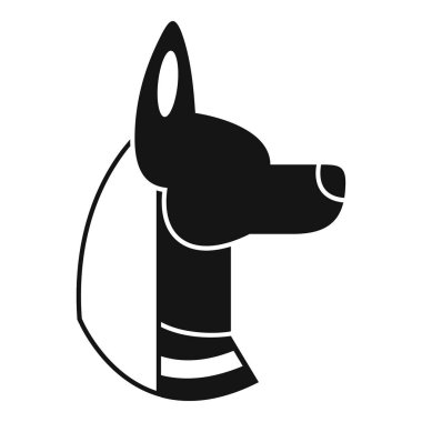 Anubis tanrı silueti simgesi Eski Mısır mitolojisi ve tarihini temsil ediyor