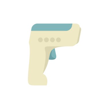 Dijital tıbbi kızılötesi temas olmayan termometre silah simgesi sıcaklık gösteriyor