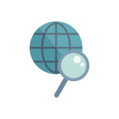 Bu vektör grafiği küresel araştırma kavramını gösterir