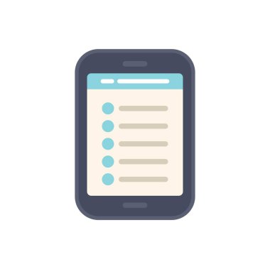 Smartphone, görev yönetimi ve üretkenlik kavramını vurgulayan bir kontrol listesi uygulaması gösteriyor