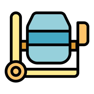 Beton karıştırıcının bu simgesi inşaat için çimentoyu karıştırma sürecini temsil ediyor.