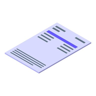 Mavi çizgili bir belgenin basit vektör illüstrasyonuName