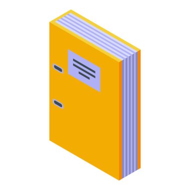 Sarı ofis klasörü içinde kağıtlar olan düzenli bir çalışma alanı için belge depoluyor