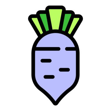 Bu simge, genellikle sağlıklı beslenme ve mutfak kullanımlarıyla ilişkilendirilen canlı rengini ve taze görünümünü gösteren mor bir pancar pancarına sahiptir.