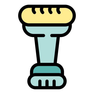 Elektrikli epilatör, cilt simgesinden saç çıkarıyor, dış hat biçimi