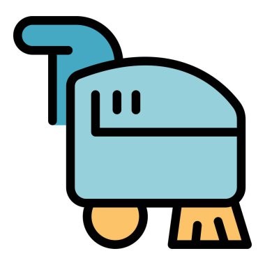 Site tasarımı, logo, uygulama, ui için yer cilalama profesyonel temizlik ekipman ikonu modern tarzda