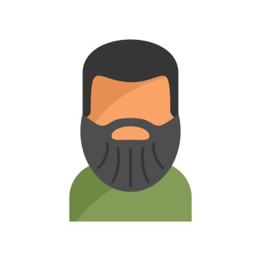 Bu vektör illüstrasyonunda sakallı bir adam farklı yüz kıllarının görsel bir temsilini sunuyor.