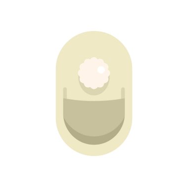 Beyaz arka planda izole edilmiş bir kış şapkası simgesinin minimalist vektör çizimi, bir giyim mağazası logosu veya kış temalı proje için ideal