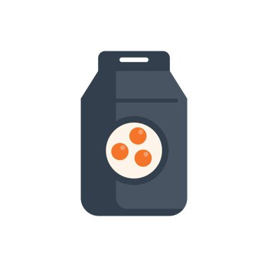 Temizlik ve tazeliği temsil eden üç turuncu yıkama topunun yer aldığı deterjan kutusu simgesi