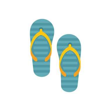 Bir çift mavi çizgili parmak arası terlik onları giyip tatile başlamanızı bekliyor.