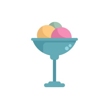 Lezzetli ve ferahlatıcı dondurma kepçeleri klasik bir tatlı kasesinin içinde, sıcak bir günde tatlı ikram etmek için mükemmel.