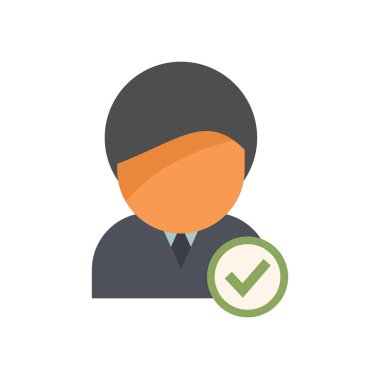 Yeşil işaret simgesine sahip iş adamı karakteri, başarılı iş adamı veya çalışan kavramı