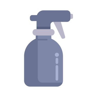 Gri plastik sprey şişesi, temizleme ürünleri ve diğer sıvıları tutmak için ideal.