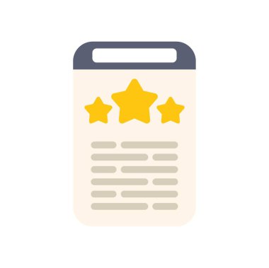 Smartphone beş yıldız reyting ve metin ile olumlu eleştiri gösteriyor