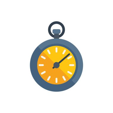 Stopwatch düz tasarım simgesinde geçen zamanı gösteriyor