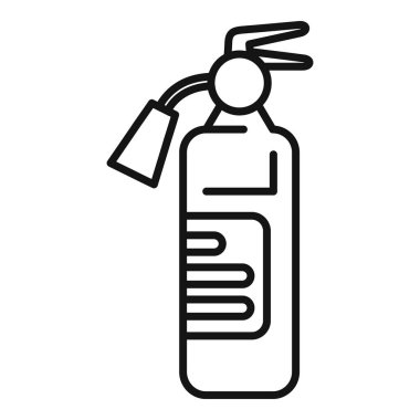 Basit bir yangın söndürme ikonu. İtfaiye ekipmanlarını temsil eden cesur bir taslak çizilmiş.