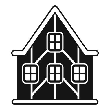 Ev aygıtlarını kontrol eden akıllı ev otomasyon sistemi için siyah katı simge