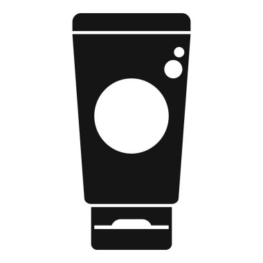 El, vücut ve yüz bakımı için kremi olan basit bir tüp vektör simgesi