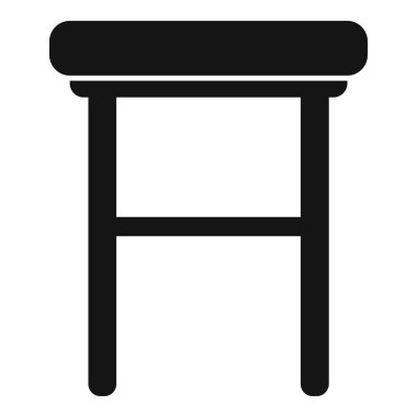 Yuvarlak koltuklu bir bar taburesinin basit vektör simgesi